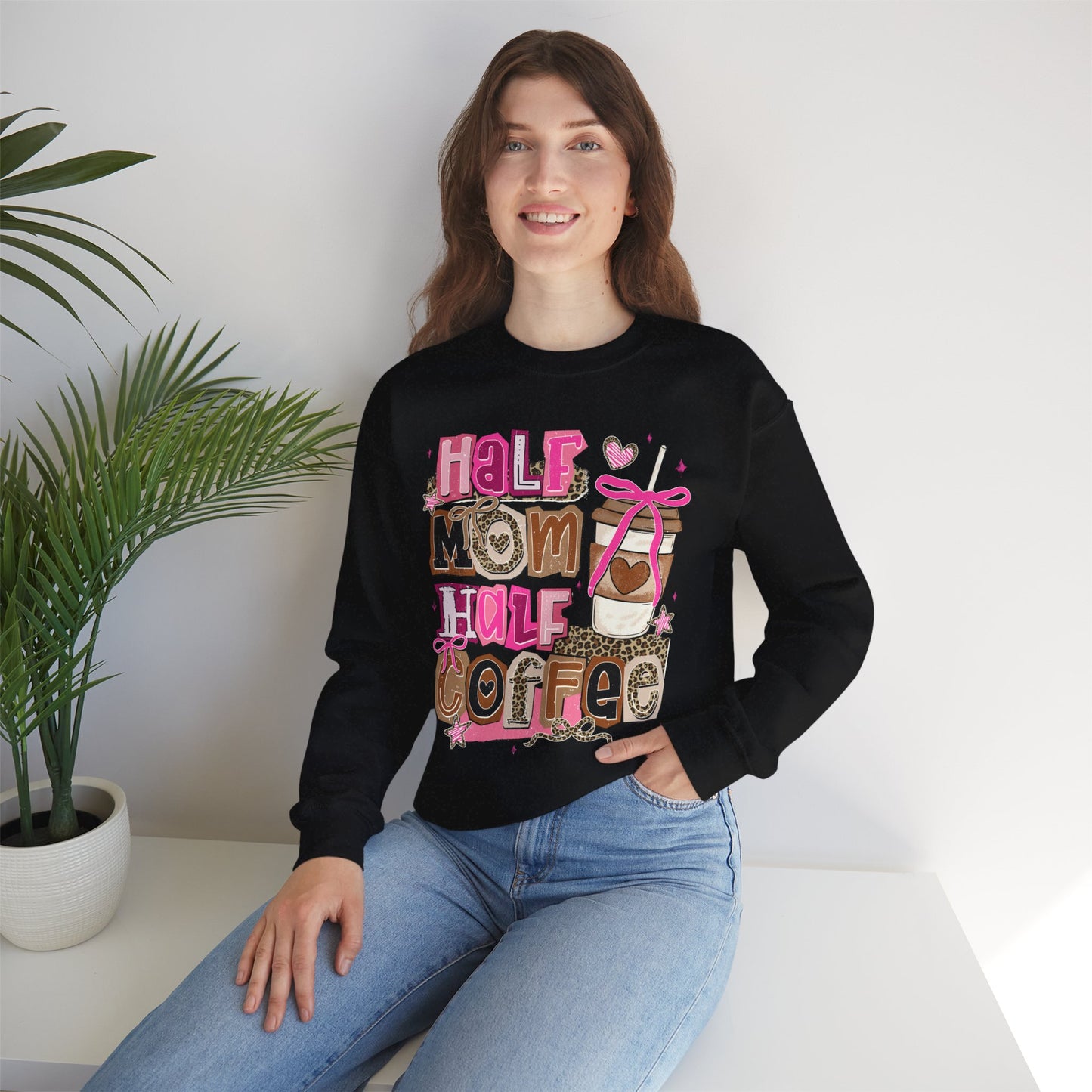 Half Mom Half Coffee Sweatshirt
