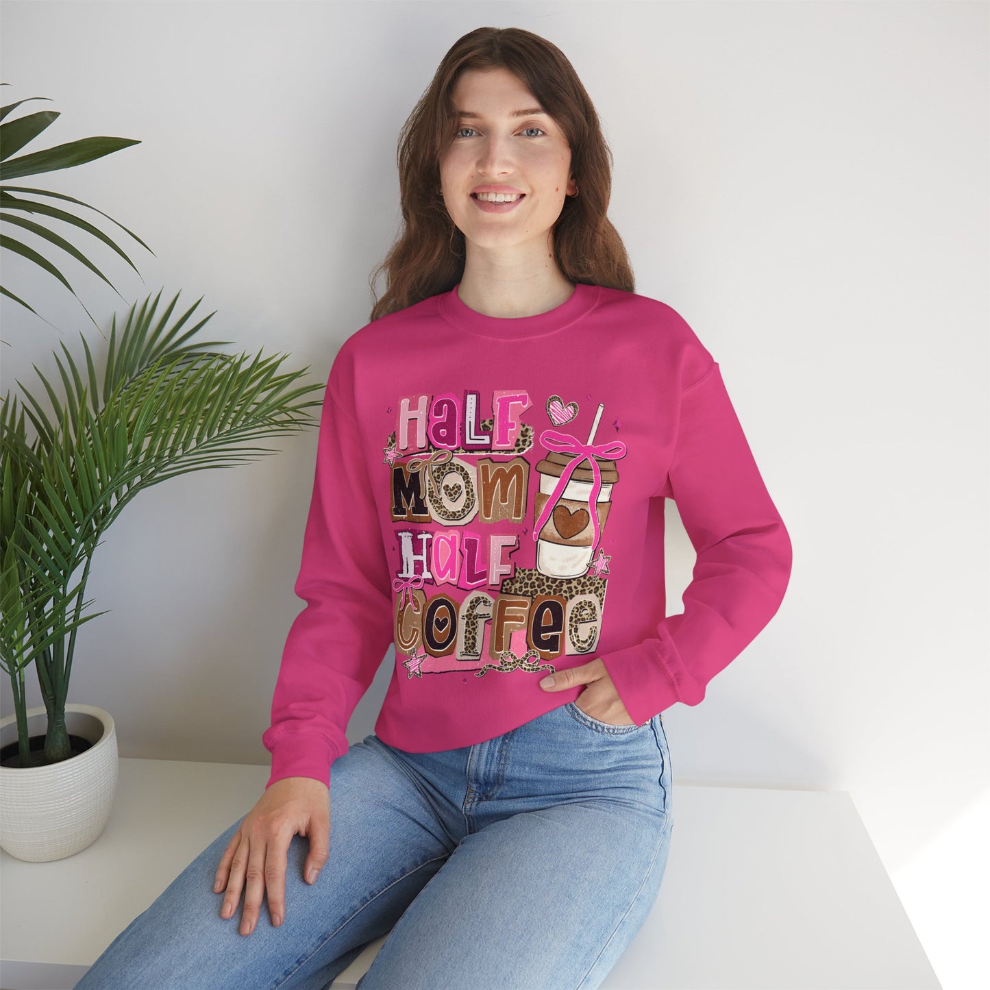 Half Mom Half Coffee Sweatshirt