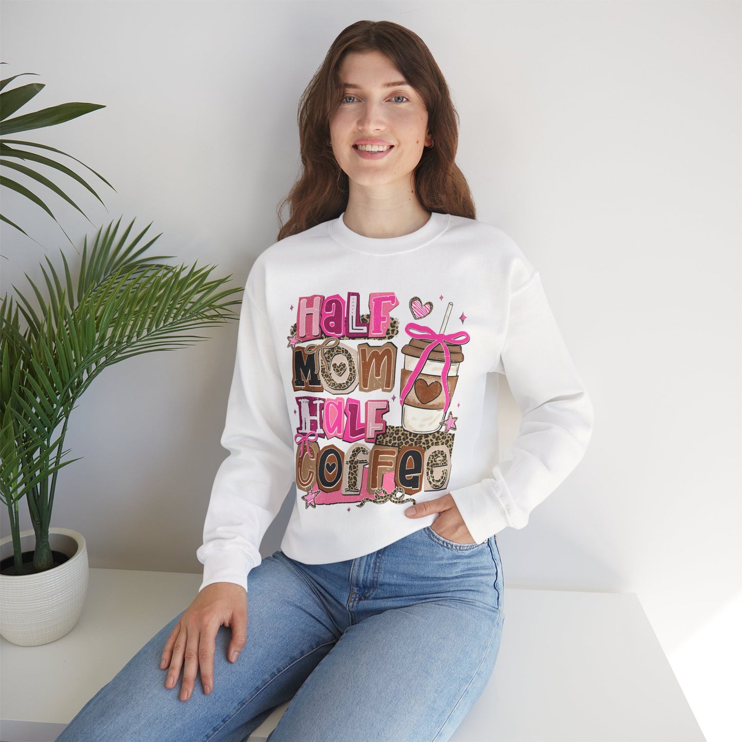 Half Mom Half Coffee Sweatshirt